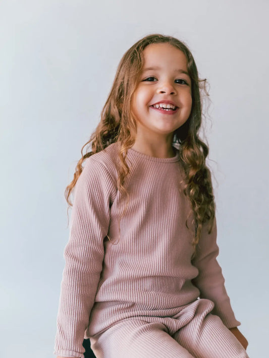 Rib pyjama // Dusty pink