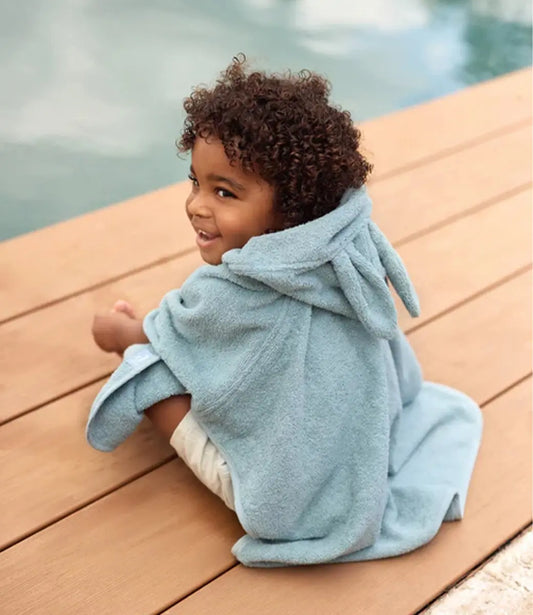 Badponcho bunny // Sea green Jollein