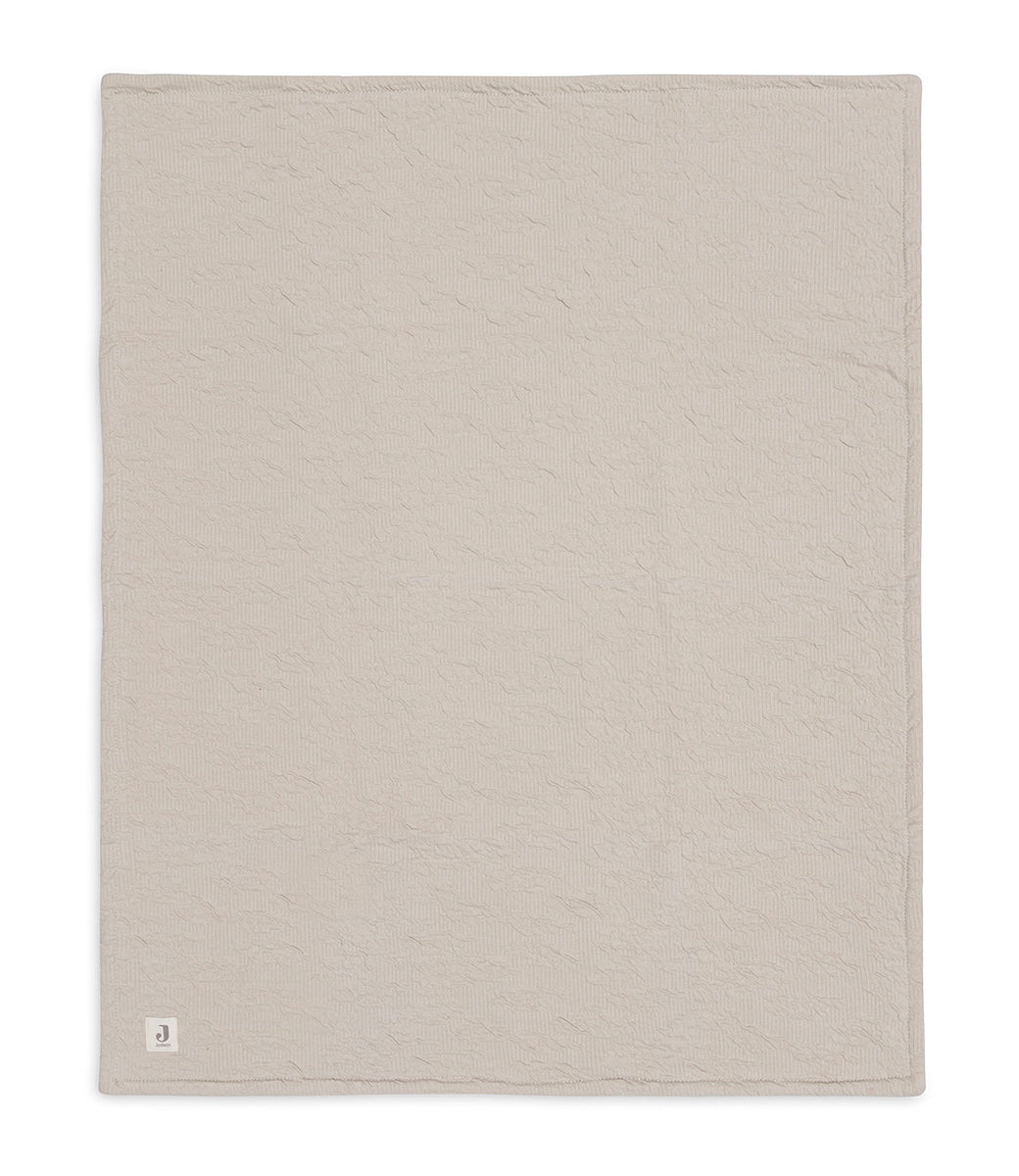 Babydeken geborduurd // Soft waves velvet - nougat