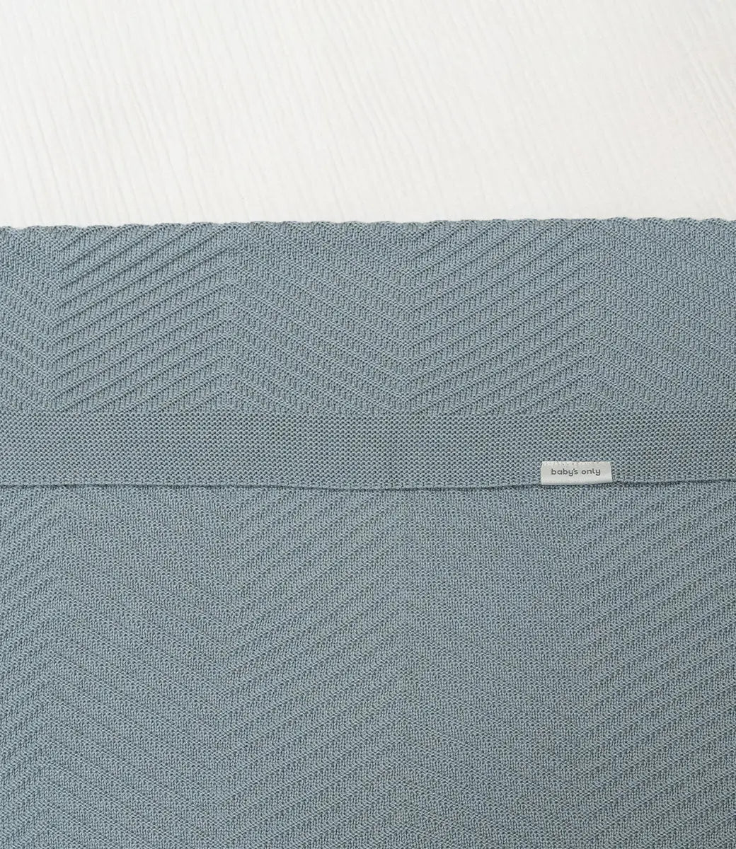 Wiegdeken Grace incl. naam borduren // nordic blue Baby's only