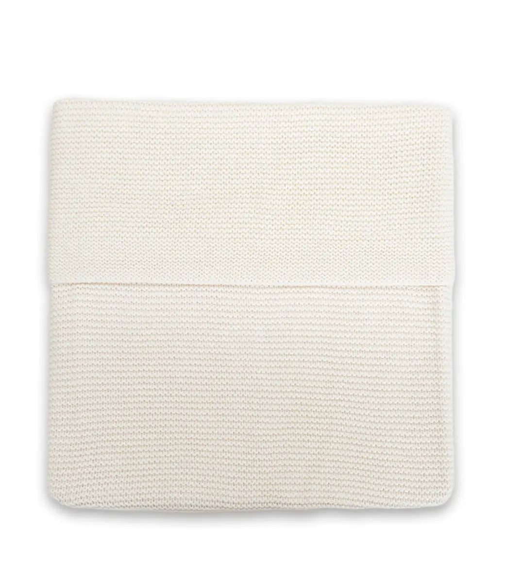 Babydeken incl. naam borduren // Basic knit - Ivory Jollein