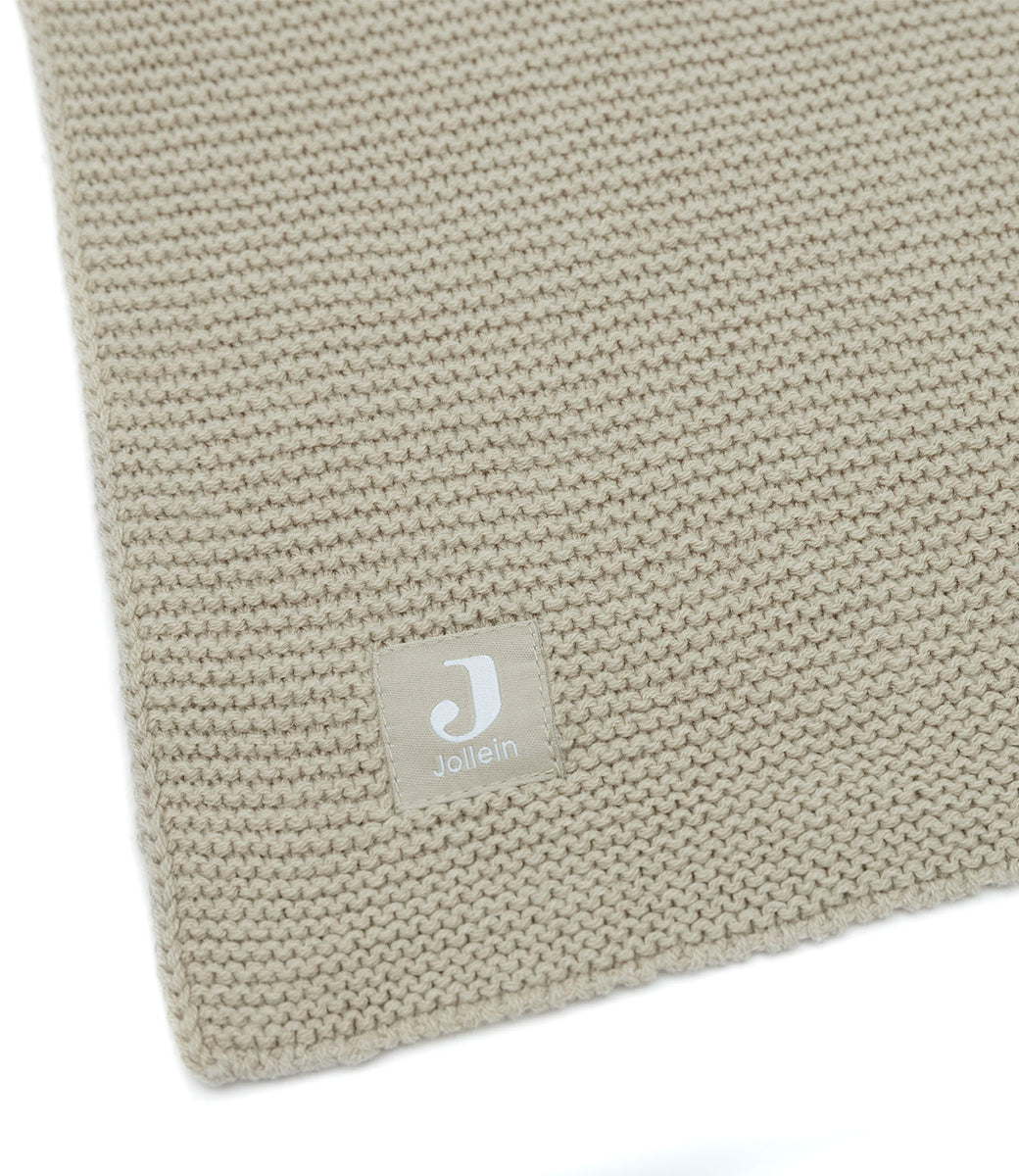 Baby blanket incl. name embroidery // Basic knit - Olive green