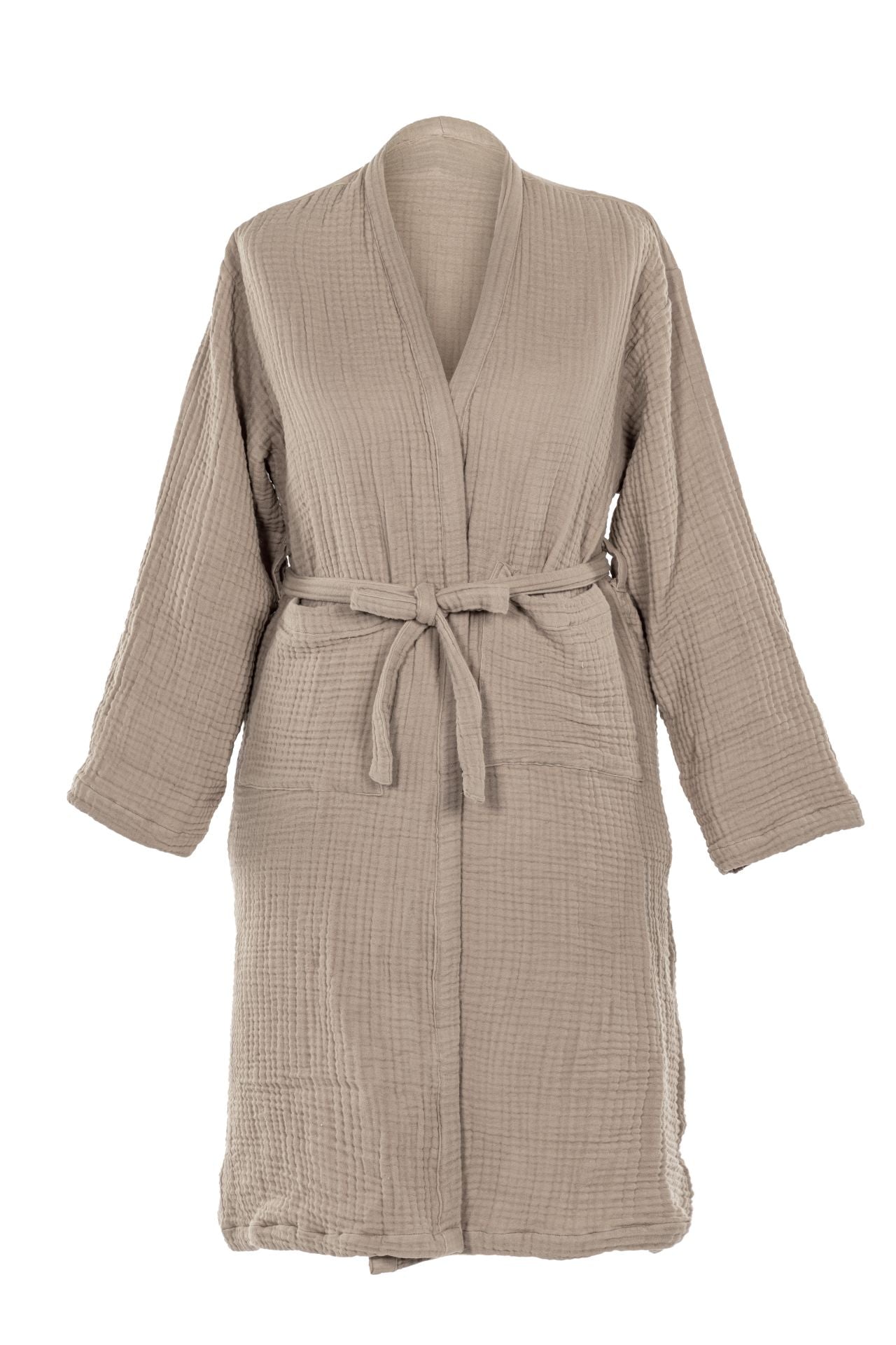 Hydrofiele badjas // Taupe (optie: borduren met naam)