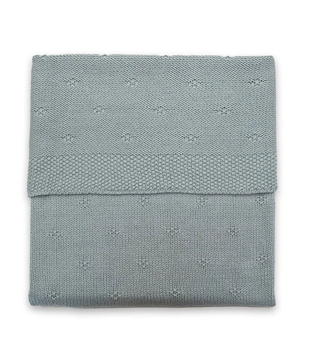 Cosy knit deken - sea green Jollein