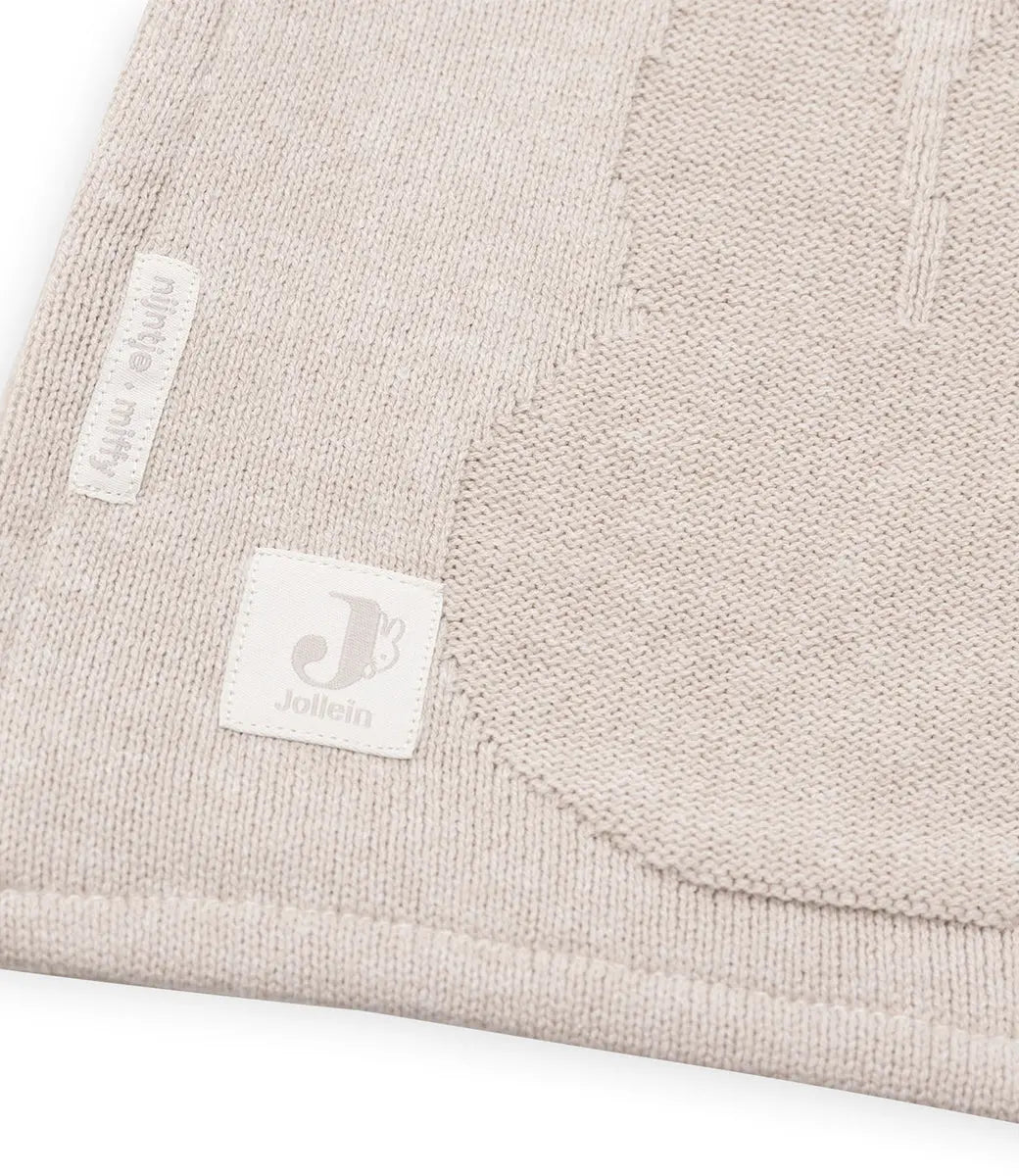 Nijntje winter deken incl. naam borduren // knit fleece - nougat Jollein