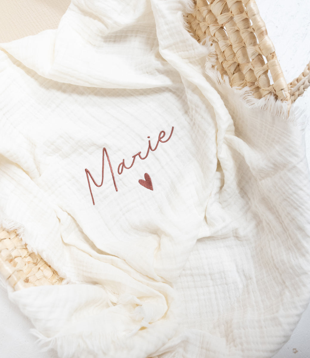 Blanket // Muslin fringe - Ivory