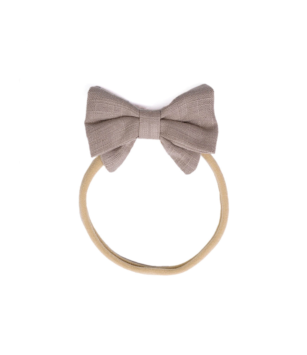 Headband bow // Flower taupe
