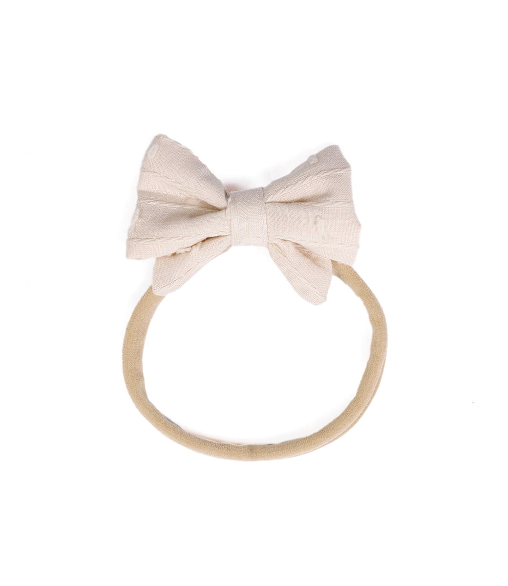 Headband bow // Flower taupe