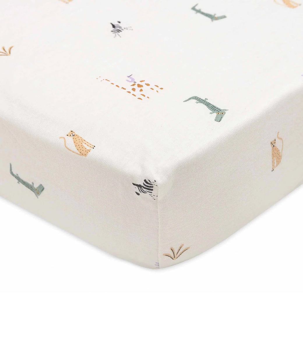 Fitted sheet Jersey 60x120cm - Leaf green (2 pack)