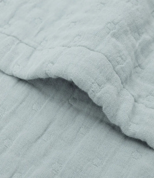 Zomerdeken hydrofiel Jacquard // Sea green Jollein