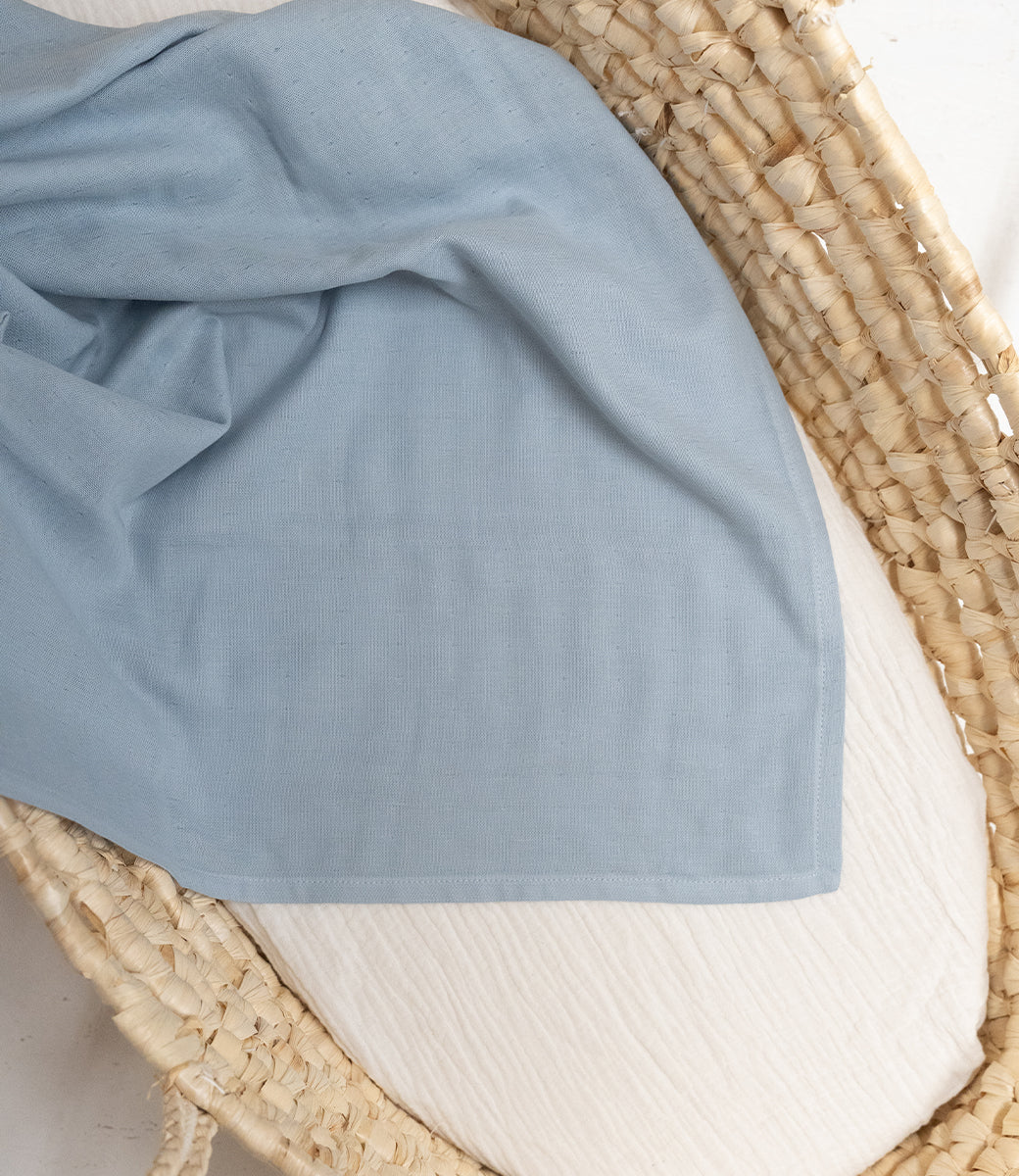 Hydrofiele doek // Dream blue - geborduurd met naam