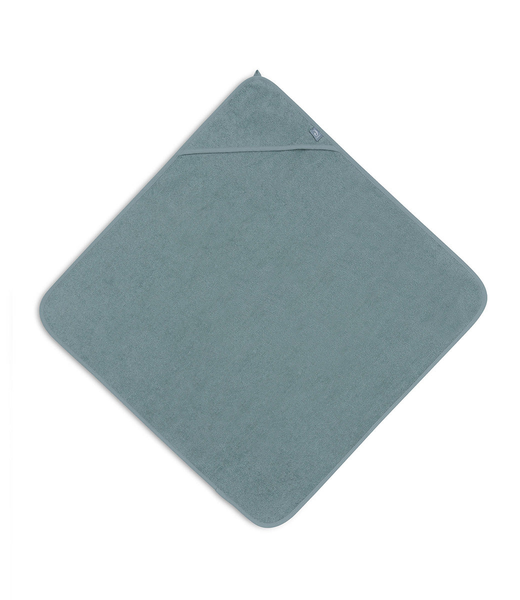 Badcape 75x75cm badstof geborduurd // Sea green