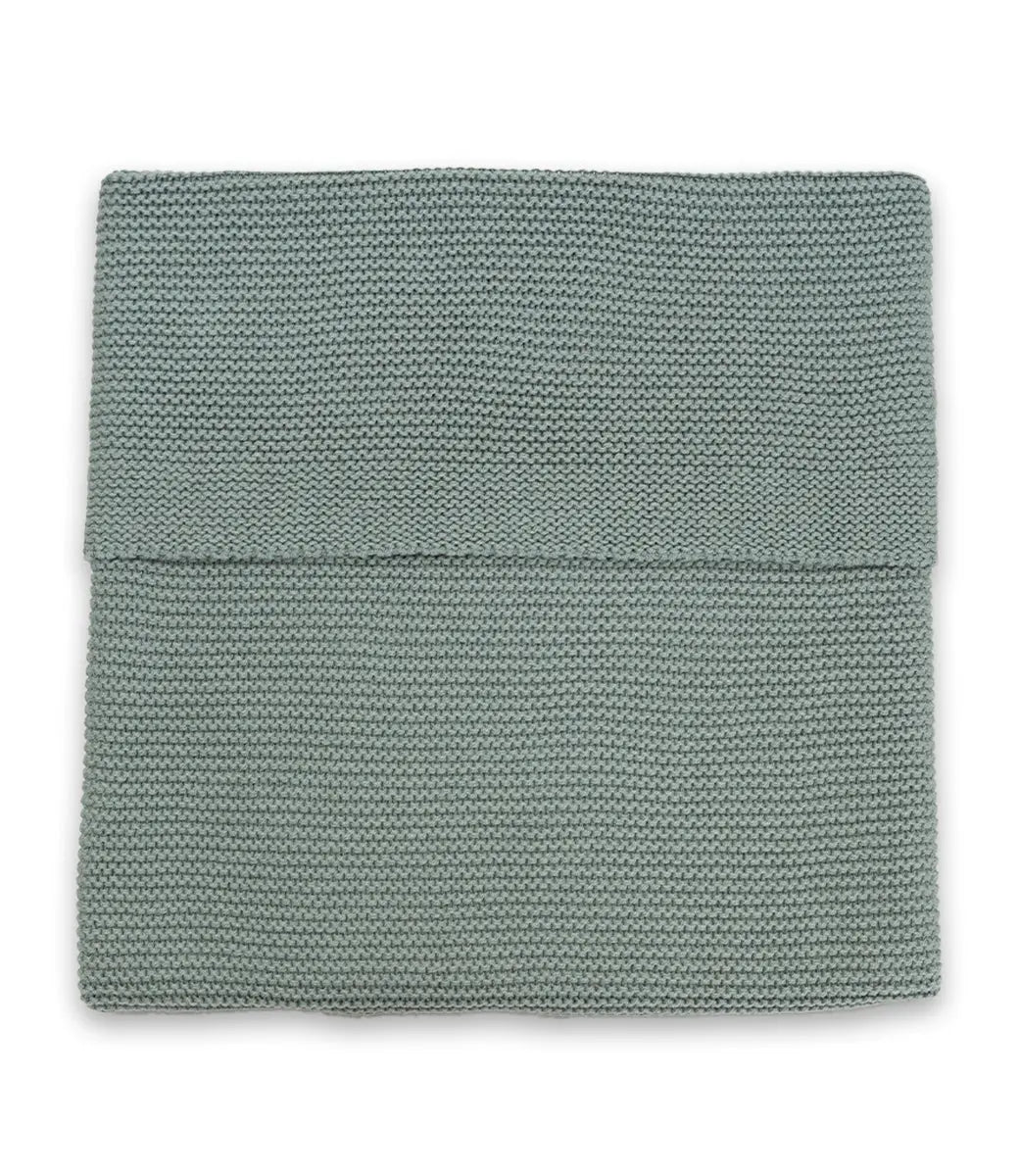 Babydeken incl. naam borduren // Basic knit - Forest green Jollein