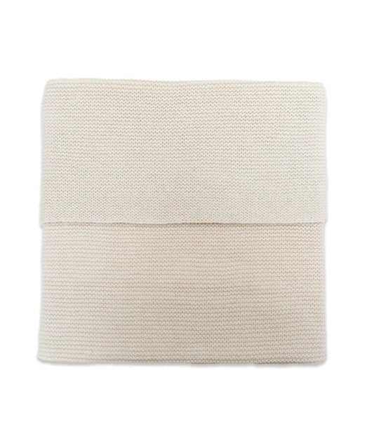 Babydeken incl. naam borduren // Basic knit - Oatmeal Jollein