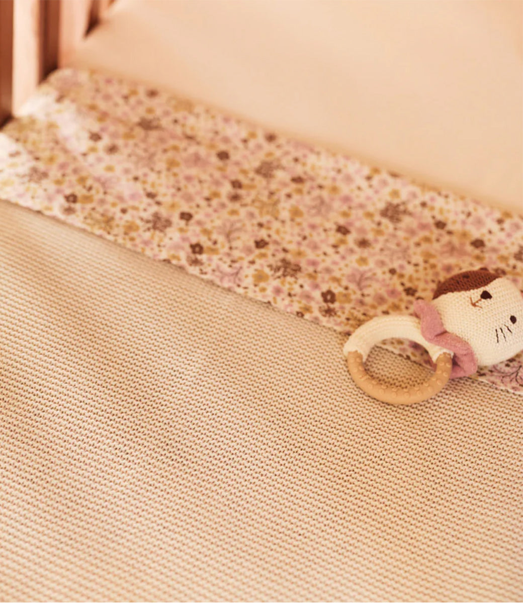 Babydeken incl. naam borduren // Basic knit - Oatmeal