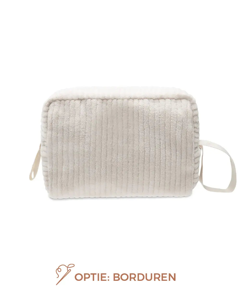 Opbergzakje cloudy rib // oatmeal Jollein