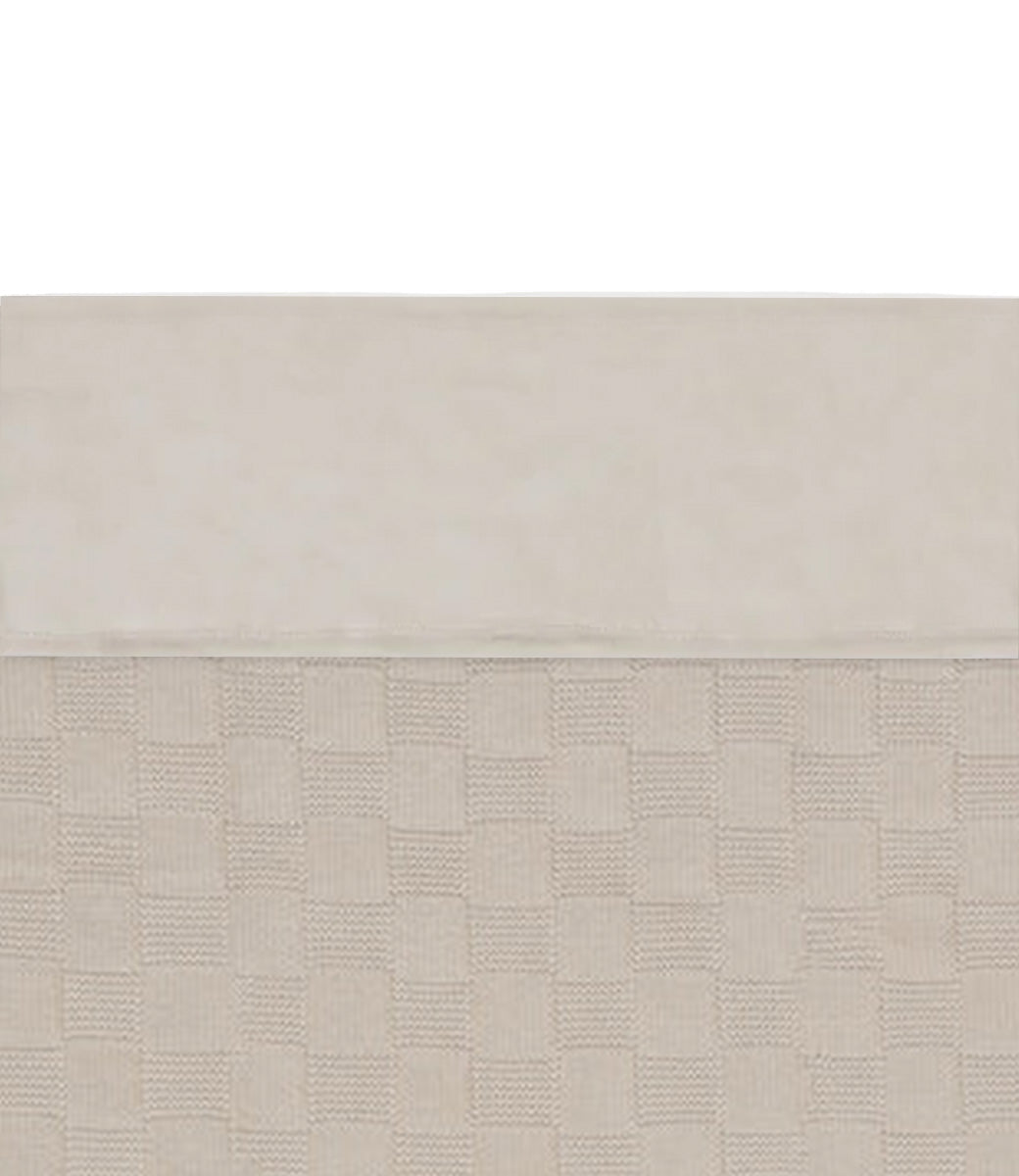 Winter babydeken // Box knit - warm sand/velvet