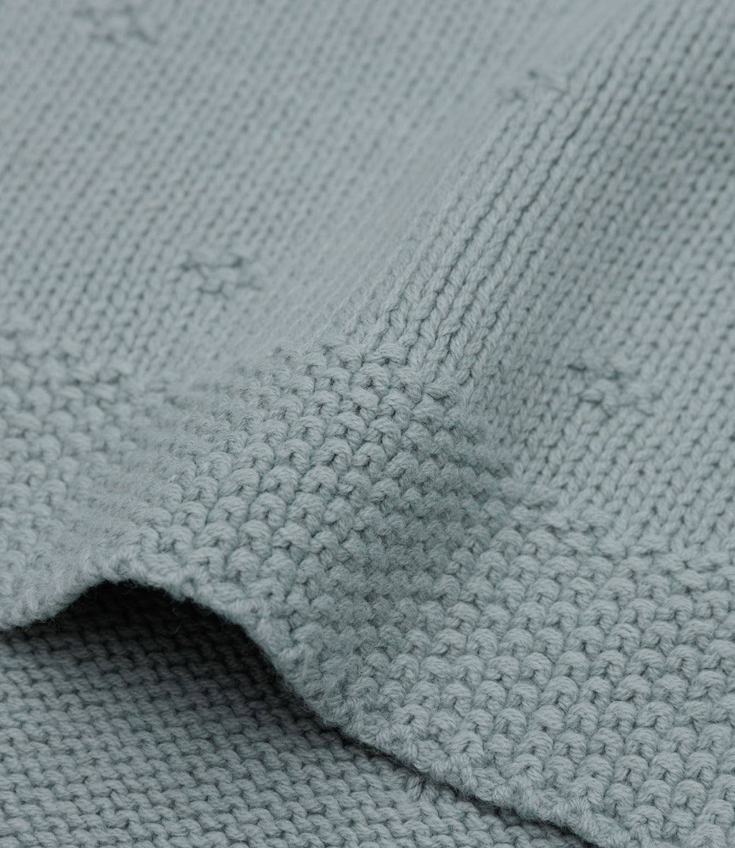 Cosy knit deken - sea green