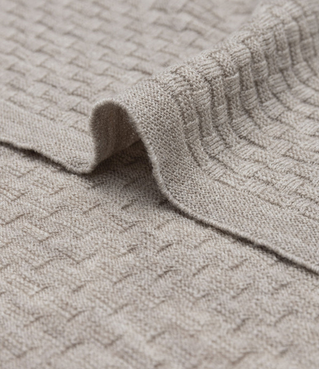 Babydeken incl. naam borduren // Merino wol - Funghi