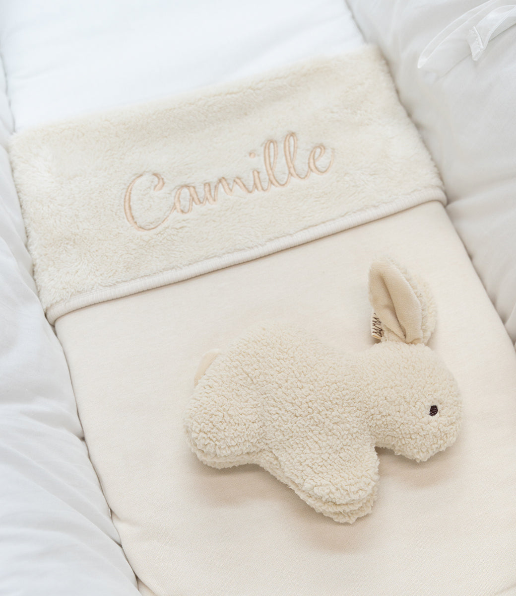Babydeken cradle // Jersey-Sherpa - oatmeal