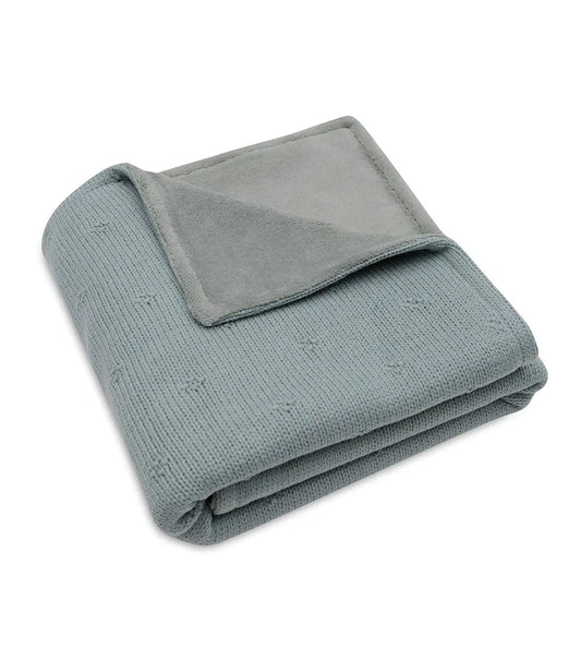 Winterdeken Cosy knit - seagreen Jollein