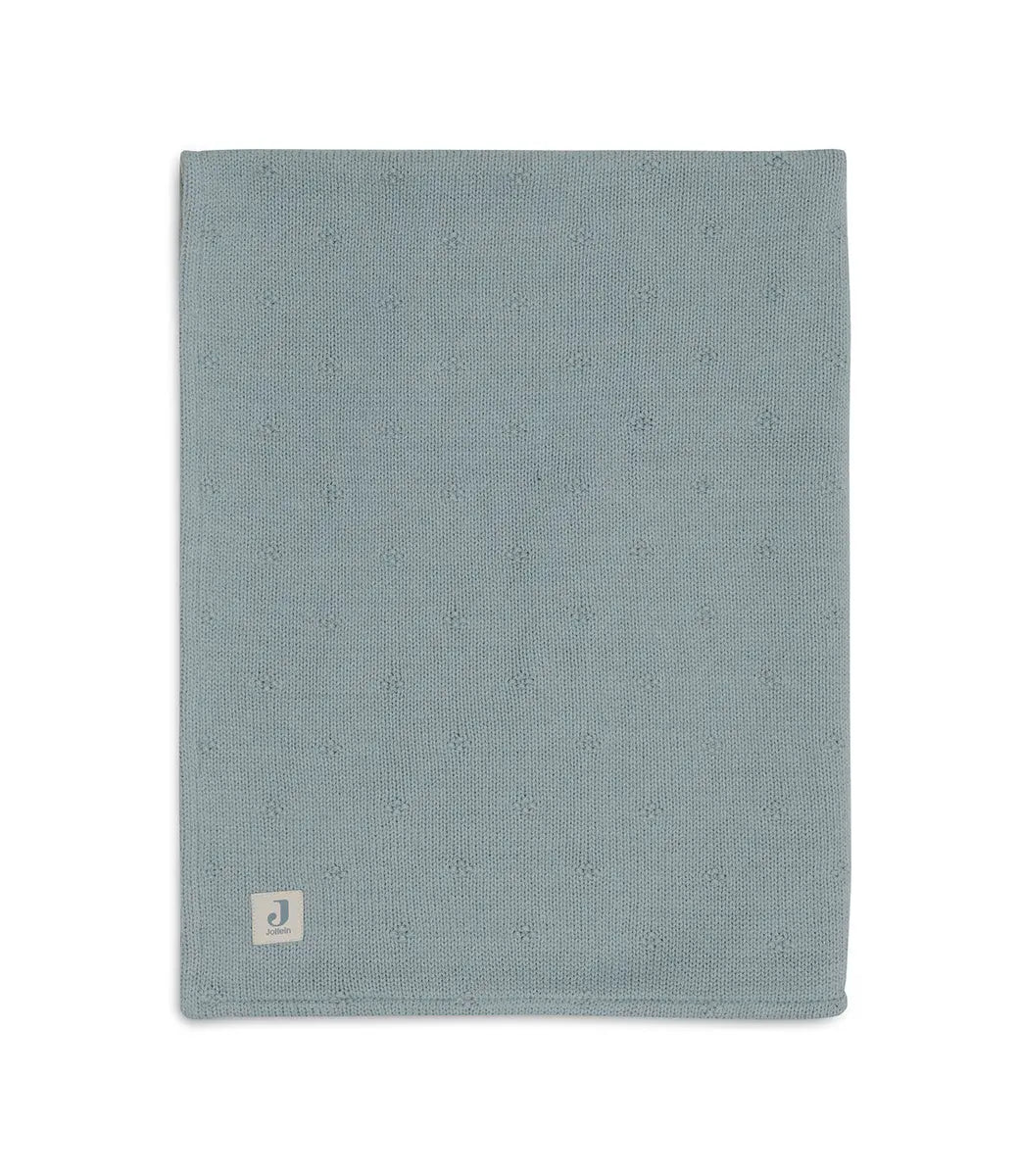 Winterdeken Cosy knit - seagreen Jollein