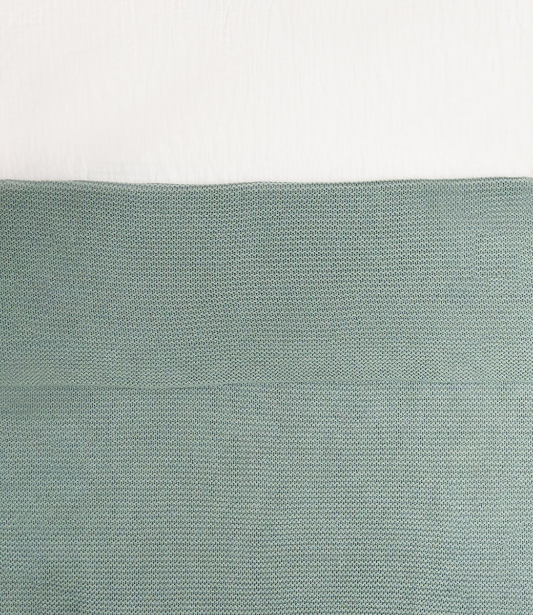 Babydeken incl. naam borduren // Basic knit - Forest green