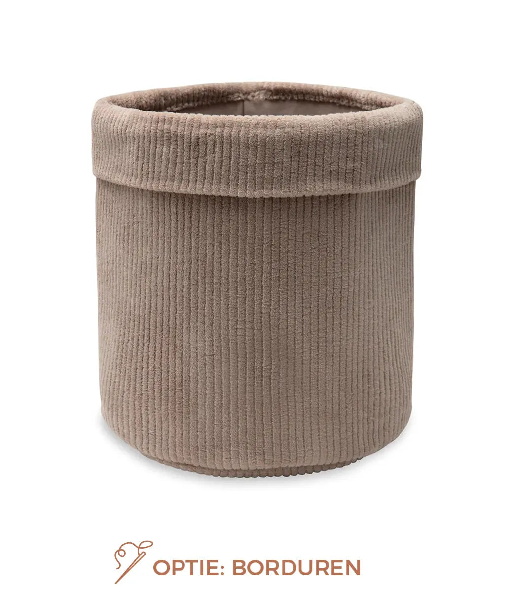 Grote opbergmand Cloudy Rib // Milky coffee Jollein