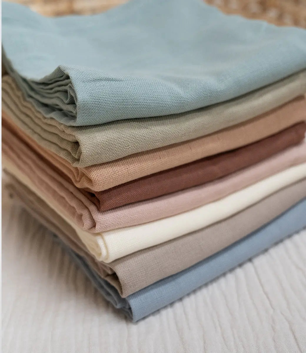 Hydrofiele doek // Dream blue - geborduurd met naam SAGA Copenhagen