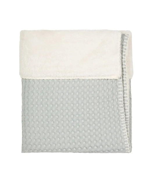 Wiegdeken incl. naam borduren wafel/teddy Oslo // ocean air Koeka