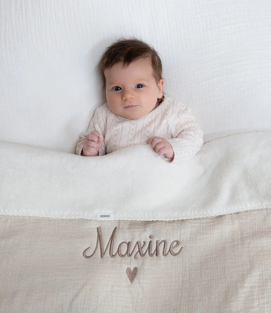 Wiegdeken teddy Faro // warm white Koeka