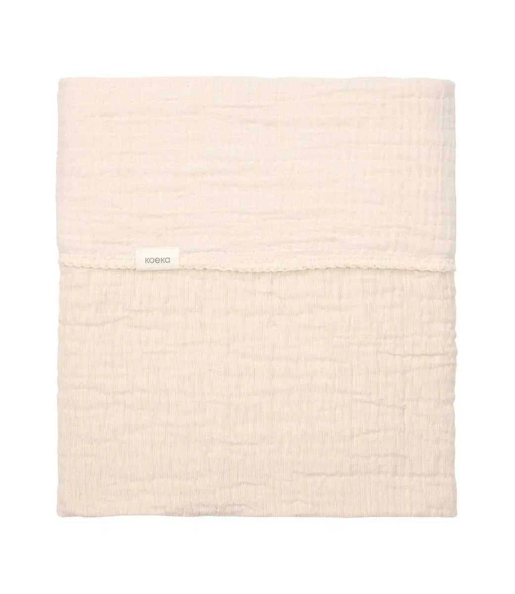Wiegdeken incl. naam borduren // Rivoli - warm white Koeka