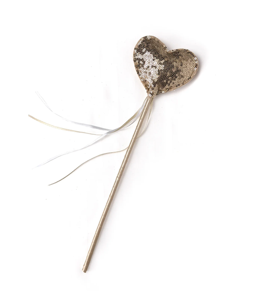 The Golden Queen // Pailletten heart wand