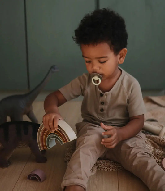 Regenboog stapeltoren // Tropical Mushie