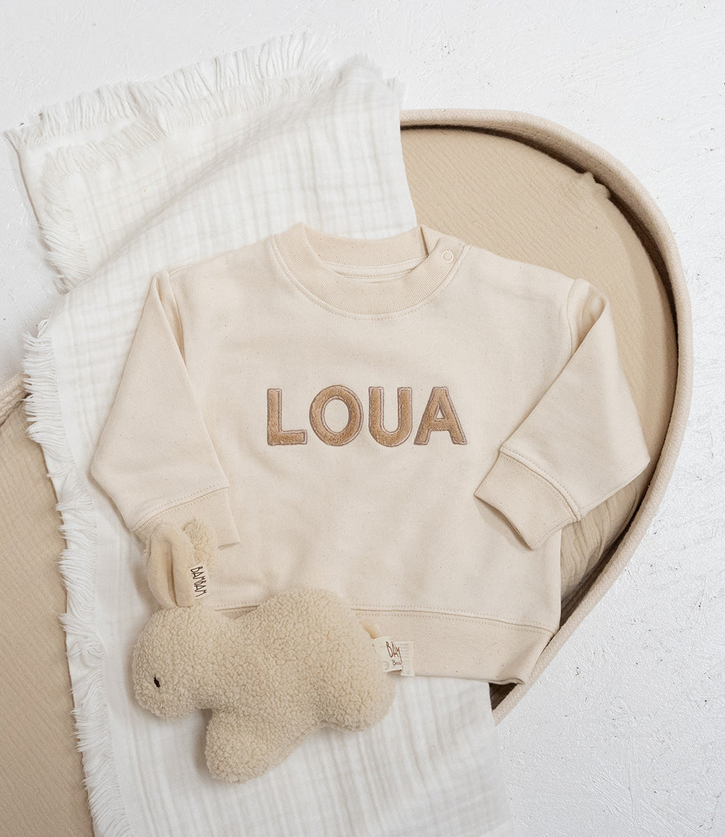 Baby naamsweater // Teddy