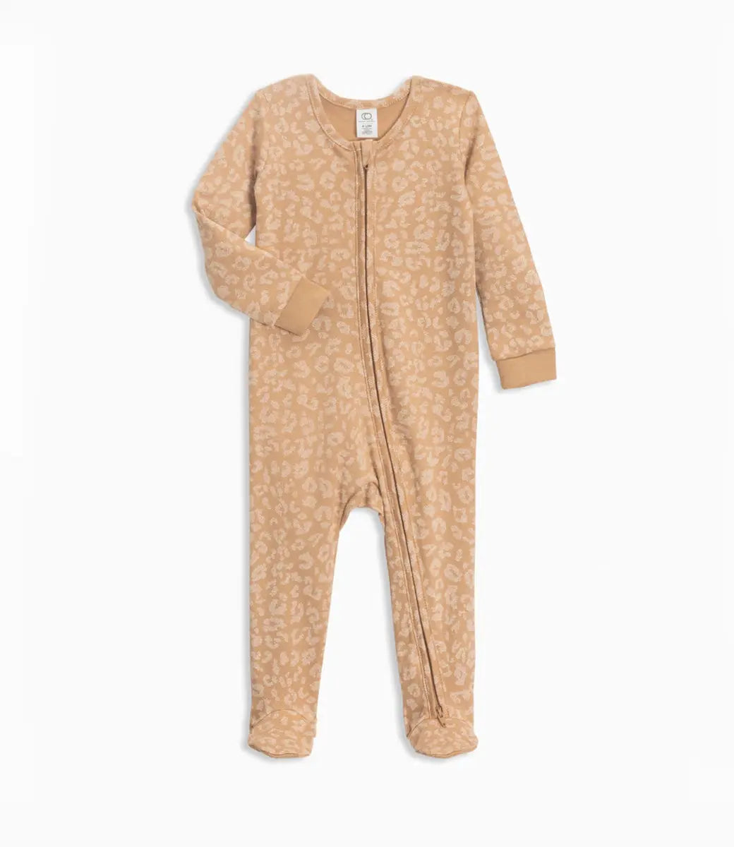 LAATSTE STUKS Pyjama zipper Peyton // Leopard tan Colored organics