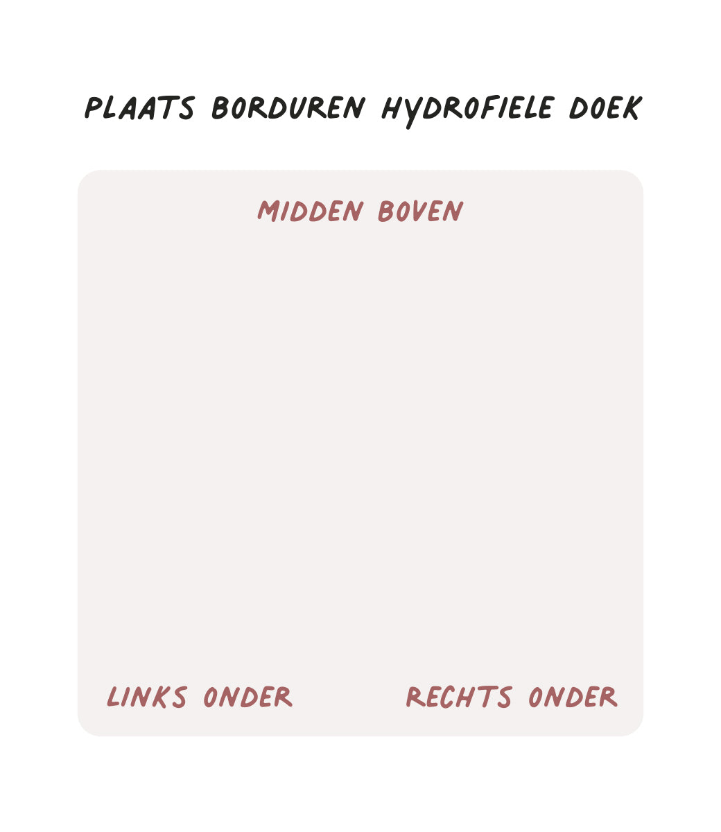 Hydrofiele doek // Dusty green - geborduurd met naam