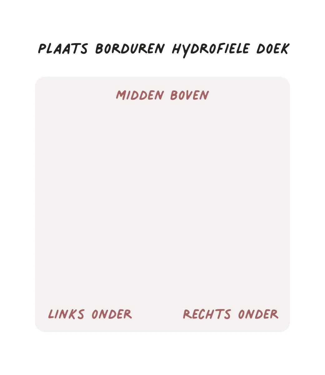 Hydrofiele doek // Cream - geborduurd met naam SAGA Copenhagen