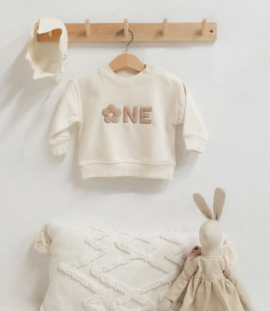 Sweater birthday // Teddy one - natural