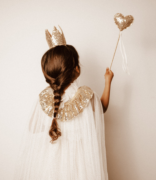 The Golden Queen // Pailletten heart wand