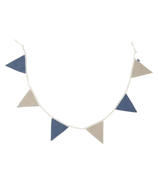 Vlaggenlijn // Jeans blue-Olive green World of Mina