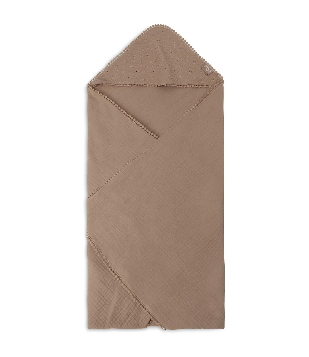 Bathcape Embroidery 75x75cm // Biscuit