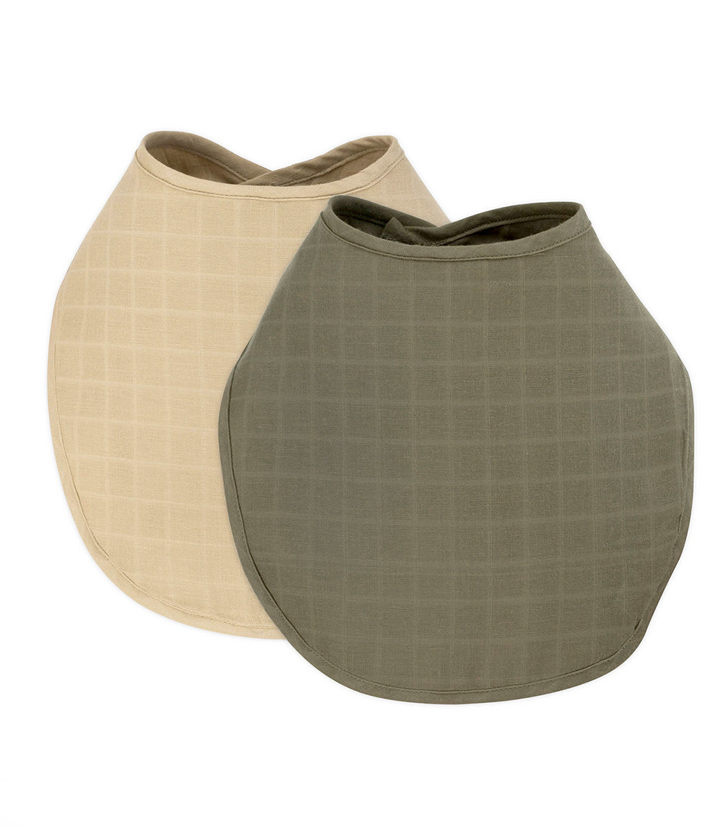 Slabbetjes // Dusty olive - set van 2