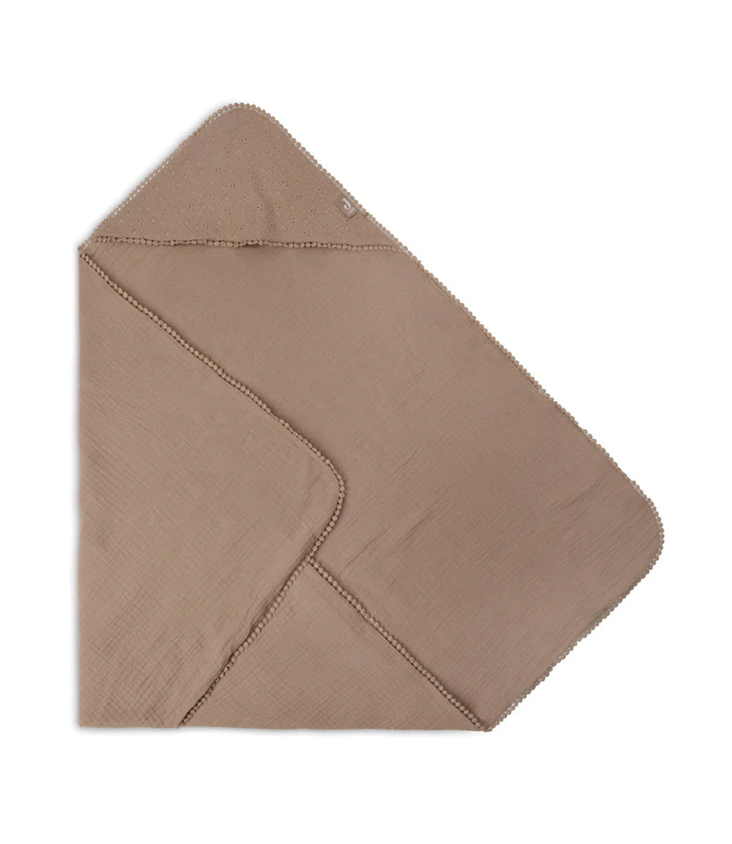 Bathcape Embroidery 75x75cm // Biscuit