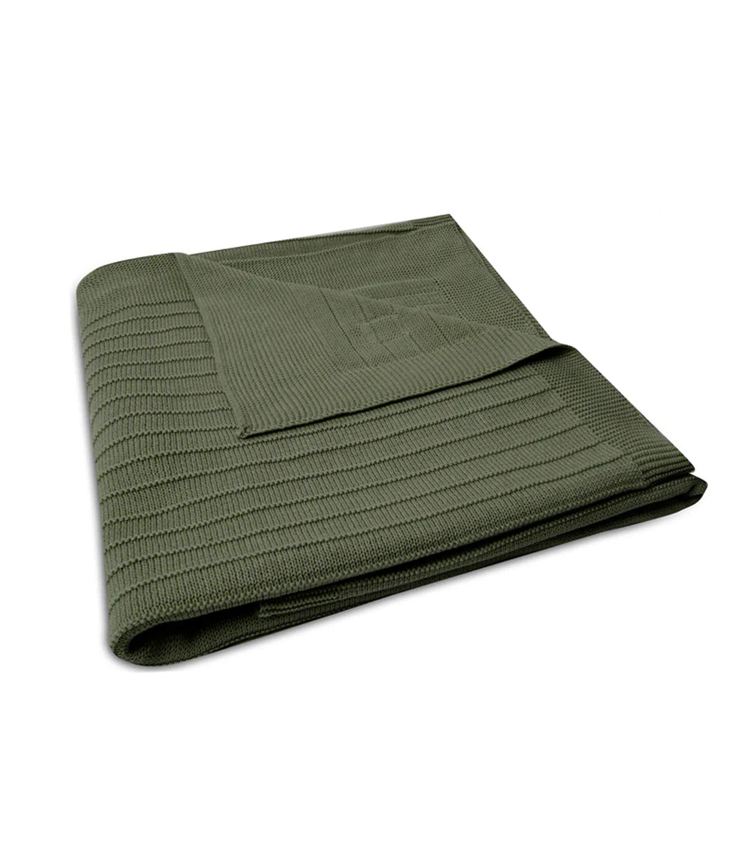 Baby blanket // Pure knit - Leaf green (GOTS)