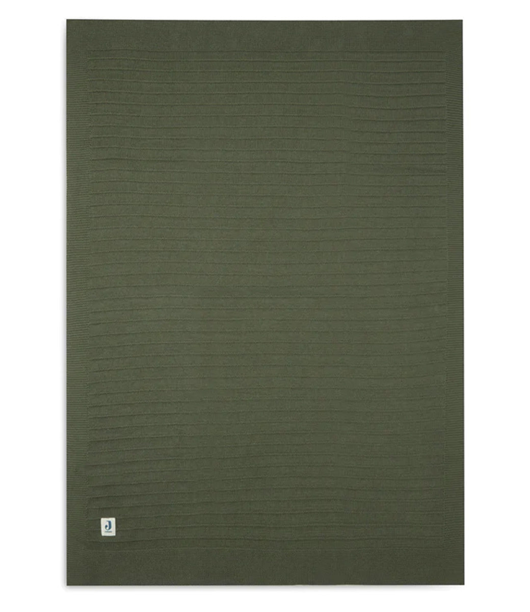 Baby blanket // Pure knit - Leaf green (GOTS)
