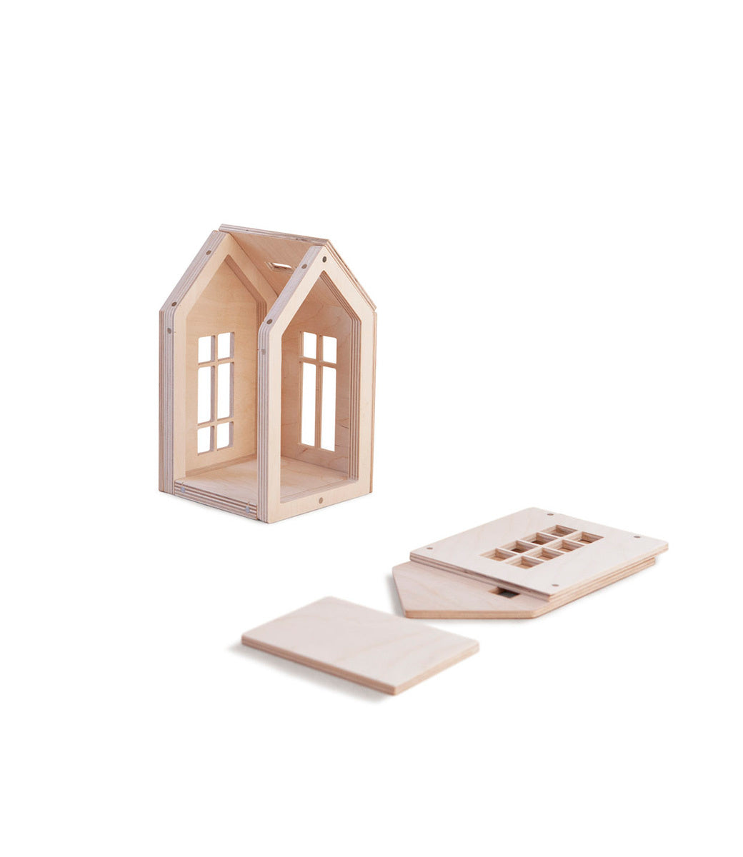 Houten magnetisch huis // Small