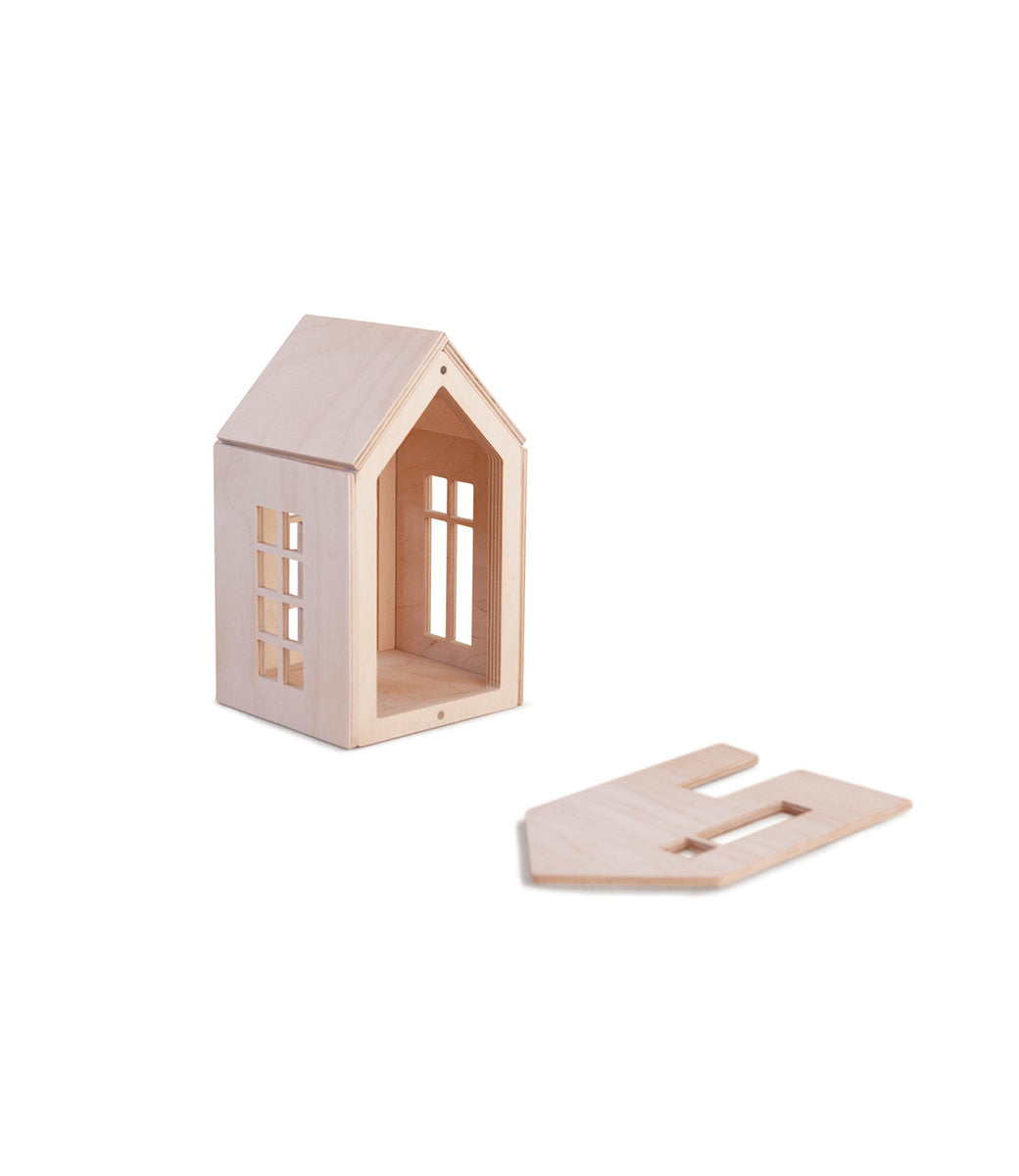 Houten magnetisch huis // Small