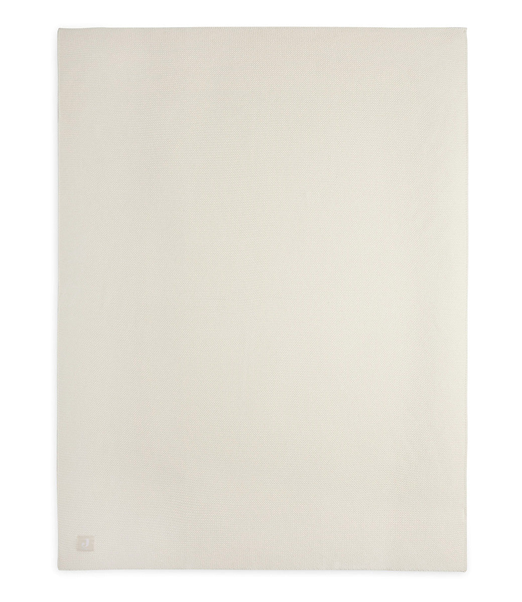 Babydeken incl. naam borduren  // Basic knit - Ivory