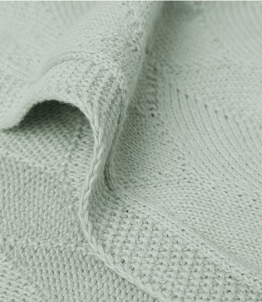 Blanket // Shell knit - Sea foam (GOTS)